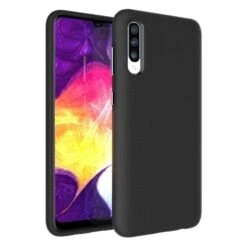 Matte Tough Rugged Rear Case Cover For Samsung Galaxy A50 - Black