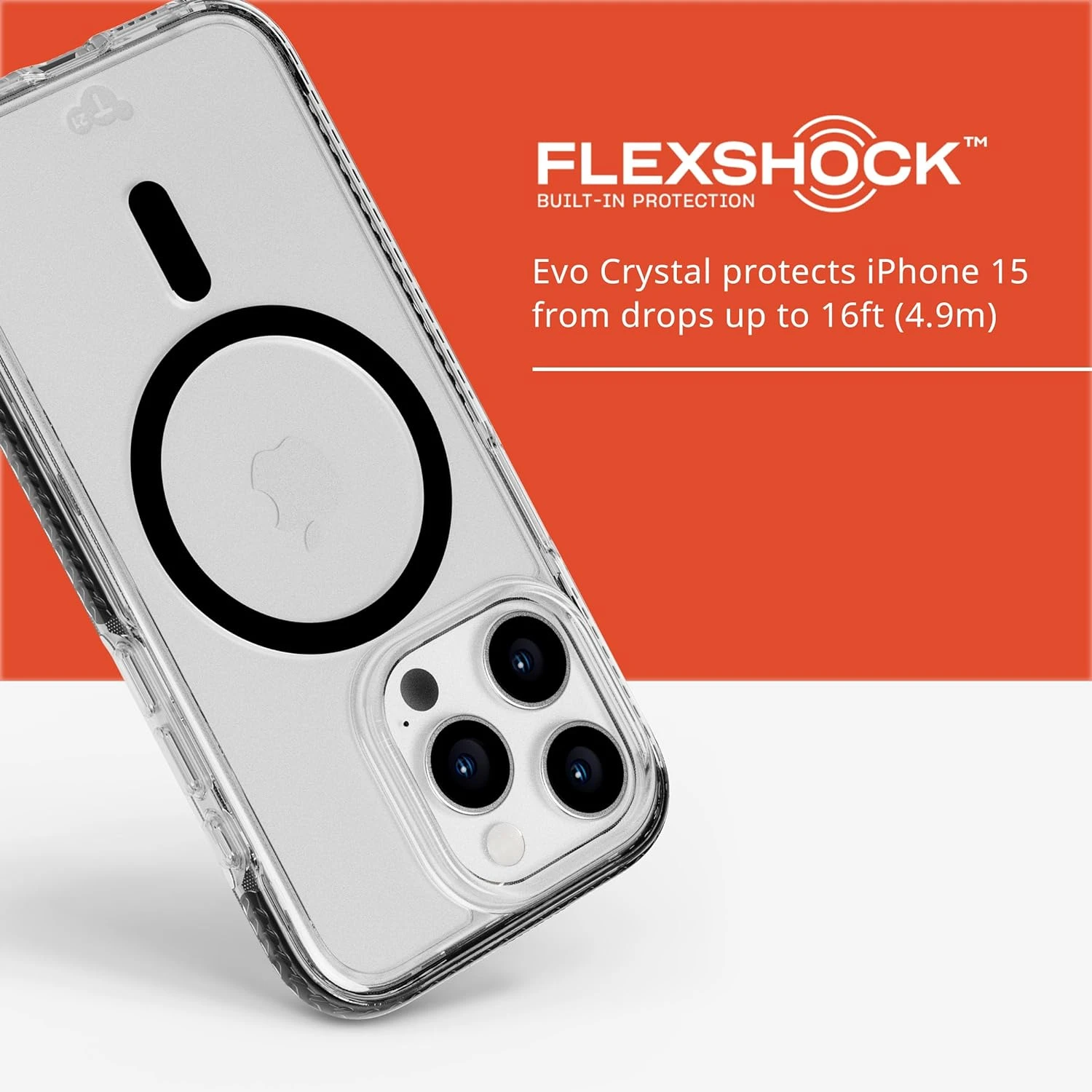 Tech21 EvoCrystal Magsafe Case For Apple IPhone 15 Pro Max - Graphite Black - Image 6