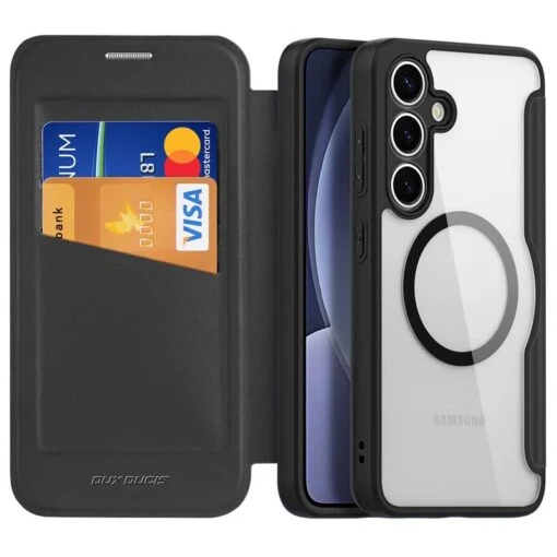 DUX DUCIS Skin X Pro Magnetic Flip Wallet Case For Samsung Galaxy S25 - Black