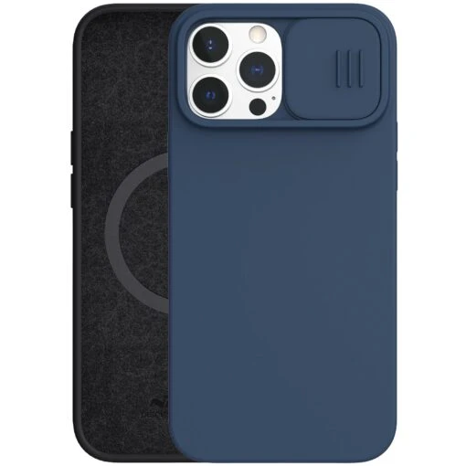 Nillkin CamShield Liquid Silicone MagSafe Case For IPhone 13 Pro Max Midnight Blue