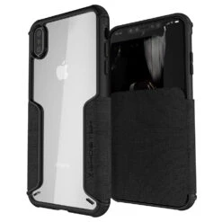 Ghostek EXEC3 Tough Flip Card Wallet Case Cover For Apple IPhone XS Max - Black