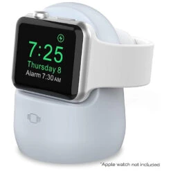 Ahastyle IWatch Charger Stand Silicone Dock Holder For Apple Watch - Light Blue