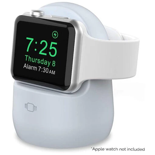 Ahastyle IWatch Charger Stand Silicone Dock Holder For Apple Watch - Light Blue