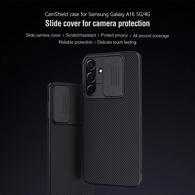 Nillkin CamShield Pro Lens Protector Case Cover For Samsung Galaxy A16 5G - Black - Image 2