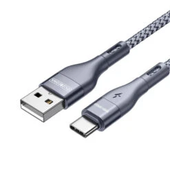 DUZZONA Fast Charge USB-A To USB-C 100cm (1m) Braided Cable - Grey