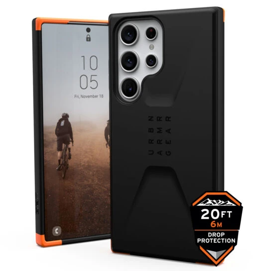 Urban Armor Gear (UAG) Civilian Tough Case For Samsung Galaxy S23 Ultra - Black