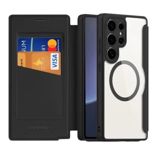 DUX DUCIS Skin X Pro Magnetic Flip Wallet Case For Samsung Galaxy S25 Ultra - Black