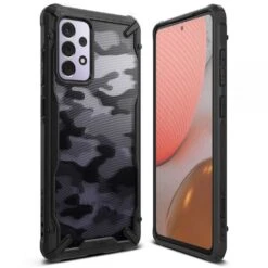 Ringke Fusion X Tough Rear Case Cover For Samsung Galaxy A72 / A72 5G - Camo Black