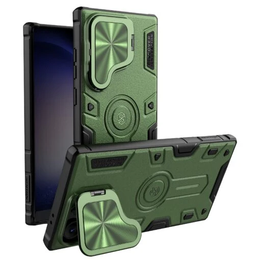 Nillkin CamShield Armor Prop Lens Protector Magnetic Case For Samsung Galaxy S24 Ultra - Green