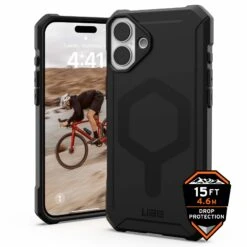 Urban Armor Gear (UAG) Essential Armor MagSafe Tough Case For IPhone 16 - Black