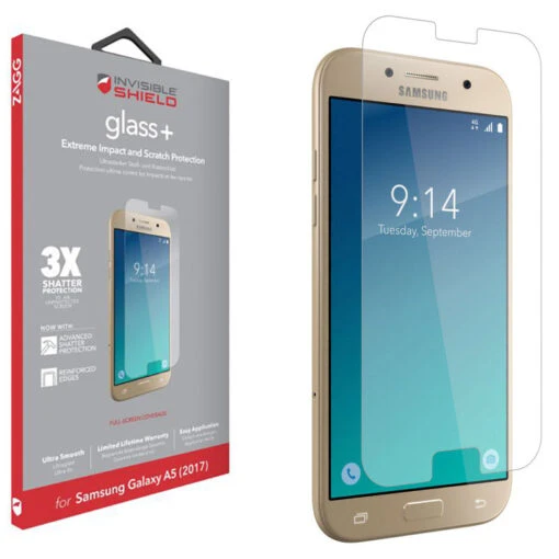 ZAGG InvisibleShield Glass+ Screen Protector For Samsung Galaxy A5 2017, Clear