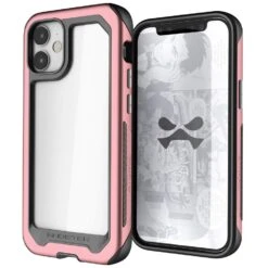 Ghostek Atomic Slim 3 Aluminum Tough Case Cover For Apple IPhone 12 Mini - Pink