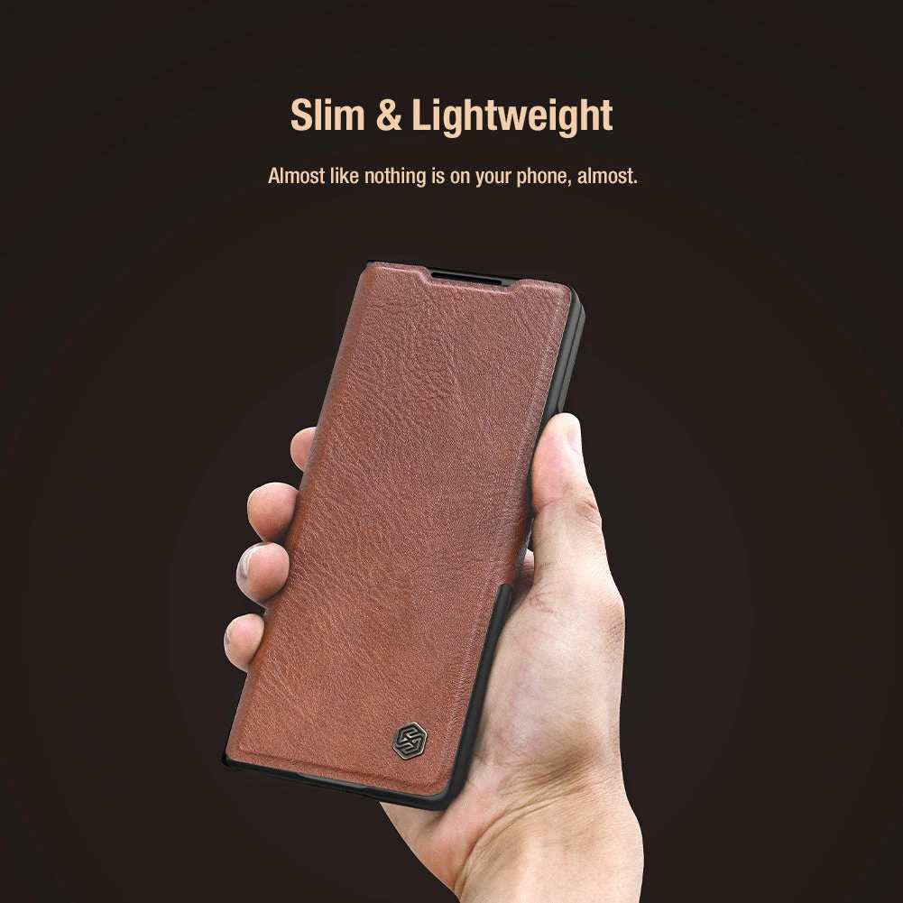 Nillkin Aoge Leather With Pen Holder Case For Samsung Galaxy Z Fold6 5G - Brown - Image 10