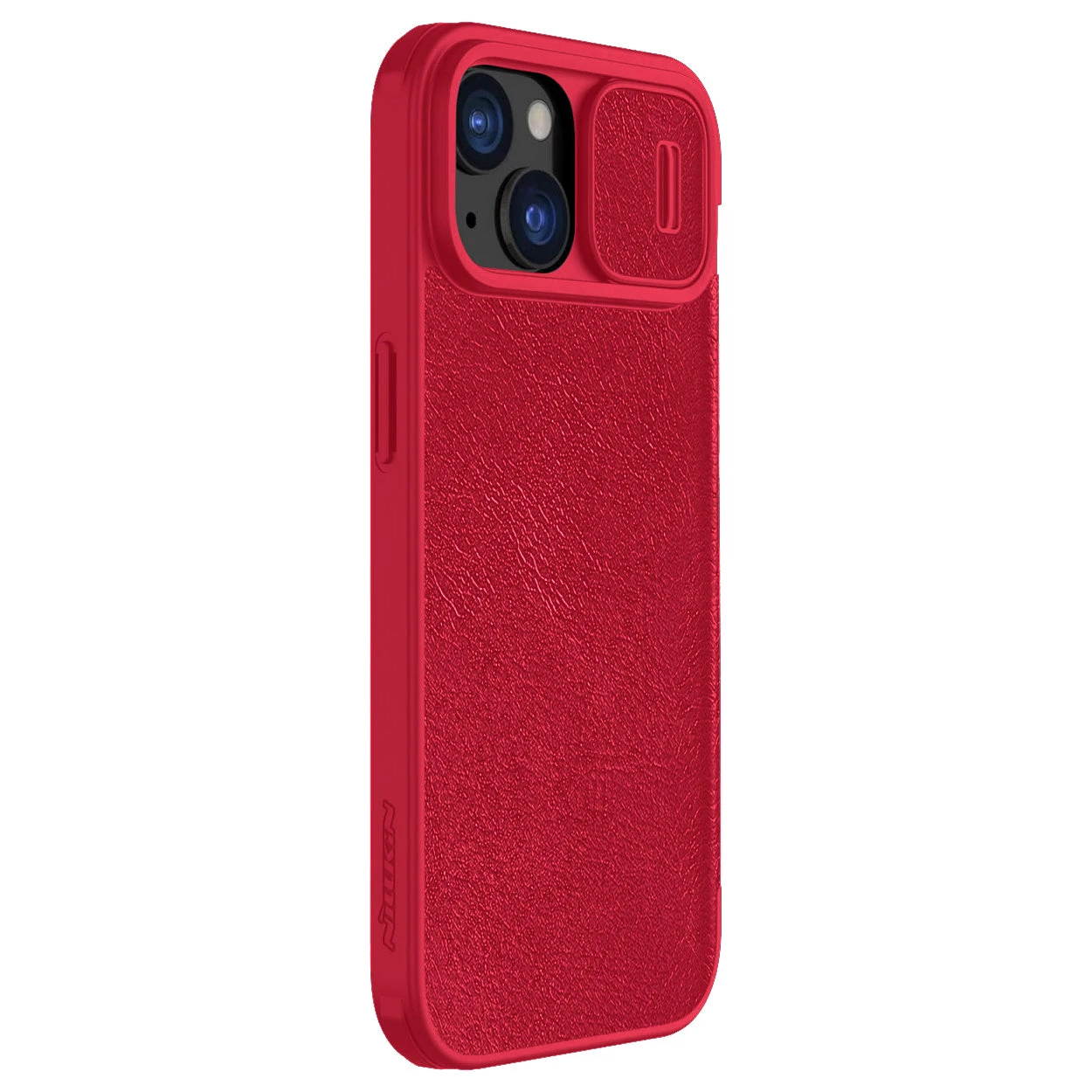 Nillkin Qin Pro Faux Leather Camera Lens Protector Case For Apple IPhone 15 - Red - Image 4