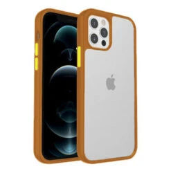 Armoured™ Shield Tough Case For Apple IPhone 14 Pro Max - Ochre & Yellow Buttons