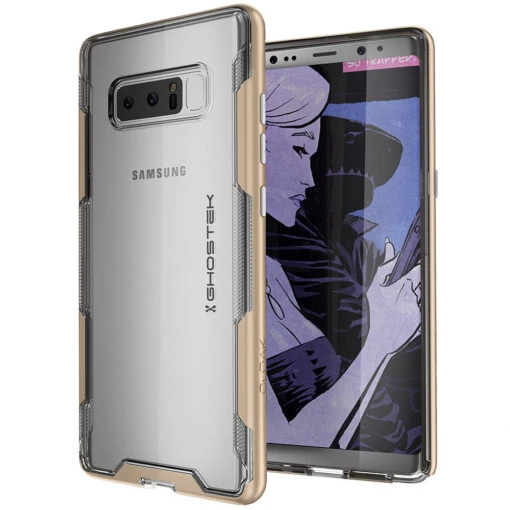 Ghostek Cloak 3 Clear Protective Case Cover For Samsung Galaxy Note 8 - Gold
