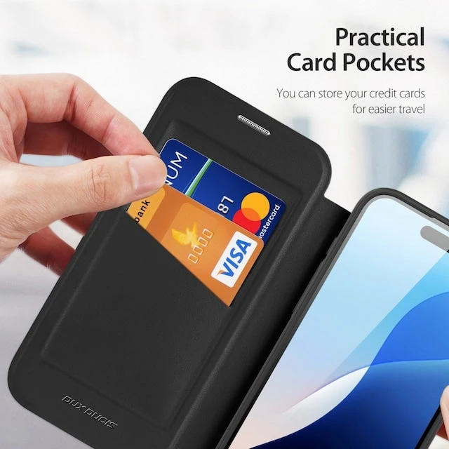 DUX DUCIS Skin X Pro MagSafe Flip Wallet Case For Apple IPhone 16 Pro Max - Black - Image 3