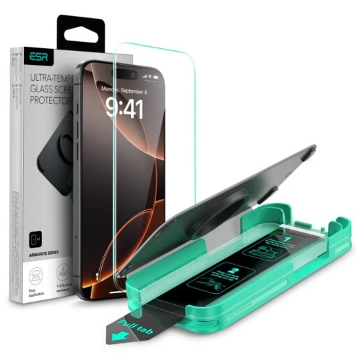 ESR Armorite Tempered Glass Screen Protector For Apple IPhone 16 Pro Max - Black Edge