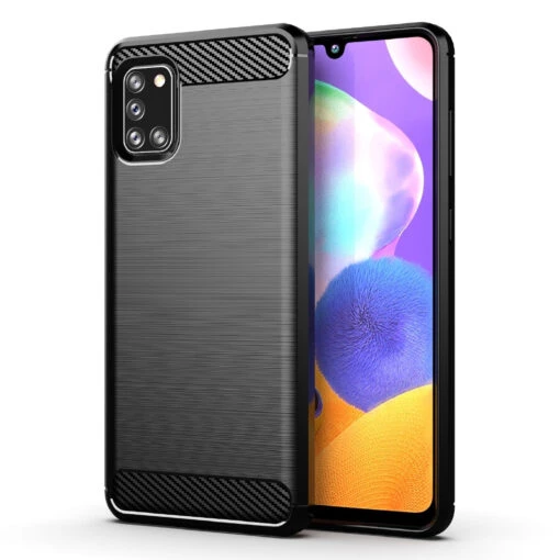 Flexi Carbon Rear Case For Samsung Galaxy A31 - Black