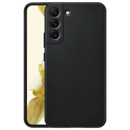 Official Samsung Leather Cover For Galaxy S22+ Plus 5G - Black