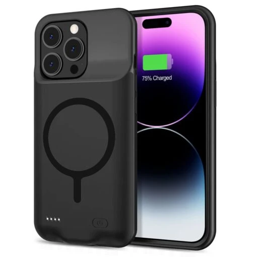 Tech-Protect 8500MAH Magsafe Powercase For IPhone 15 Pro Max - Black