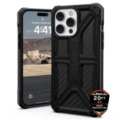 Urban Armor Gear (UAG) Monarch Tough Case For IPhone 14 Pro Max - Carbon Fibre