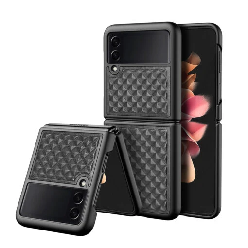 DUX DUCIS Venice Leather Case Cover For Samsung Galaxy Z Flip3 5G - Black