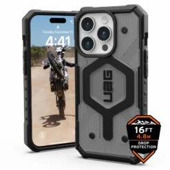 Urban Armor Gear (UAG) Pathfinder MagSafe Tough Case For IPhone 15 Pro - Ash