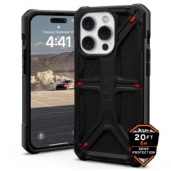 Urban Armor Gear (UAG) Monarch Tough Rugged Case For Apple IPhone 14 Pro - KEVLAR Black