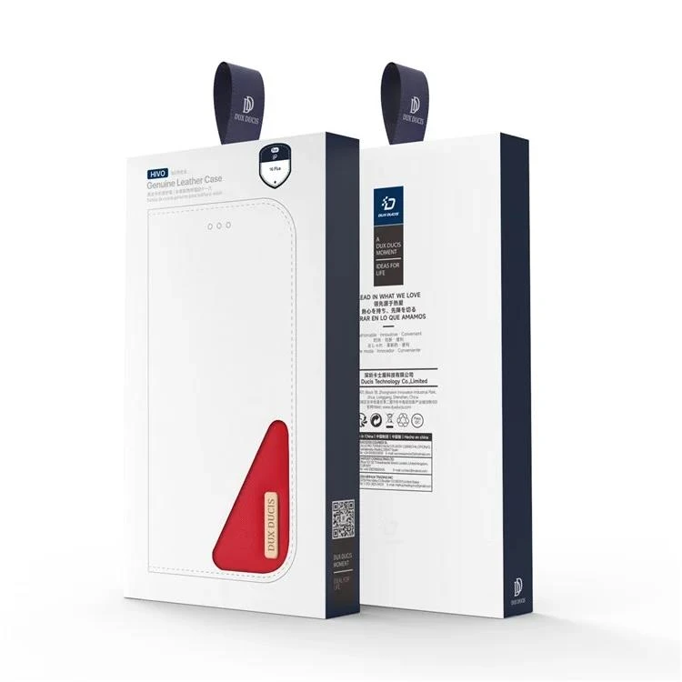 DUX DUCIS Genuine Real Leather Flip RFID Wallet Case For Apple IPhone 16 - Red - Image 8