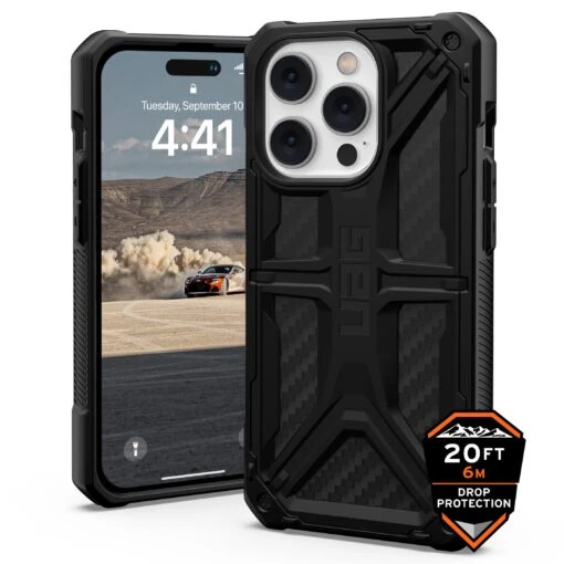 Urban Armor Gear (UAG) Monarch Tough Case For Apple IPhone 14 Pro - Carbon Fibre