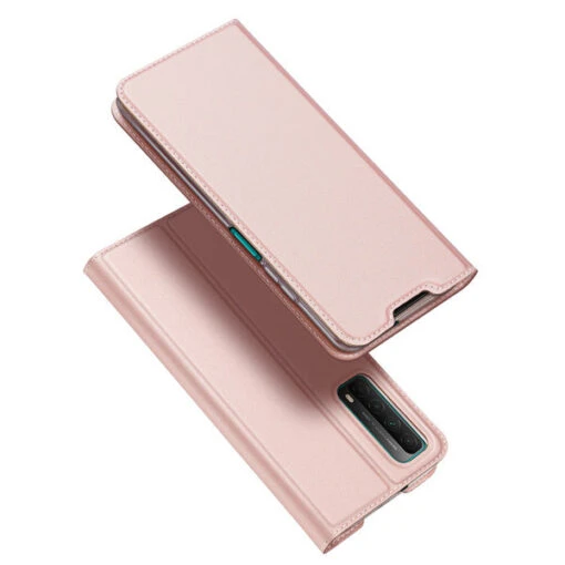 DUX DUCIS Skin Pro Faux Leather Wallet Flip Case For Huawei P Smart 2021 - Rose Gold