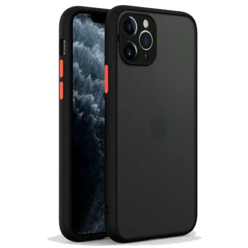 Armoured™ Camera Shield Lite Case Cover For IPhone 14 Pro Max - Black / Red
