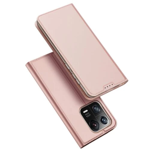 DUX DUCIS Skin Pro Faux Leather Wallet Flip Case For Xiaomi 13 Pro - Rose Gold
