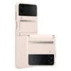 Official Samsung Flap Leather Cover For Galaxy Z Flip4 5G - Peach