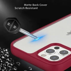 Armoured™ Shield MagSafe Tough Case For Apple IPhone 14 & 13 - Black (Red Buttons)