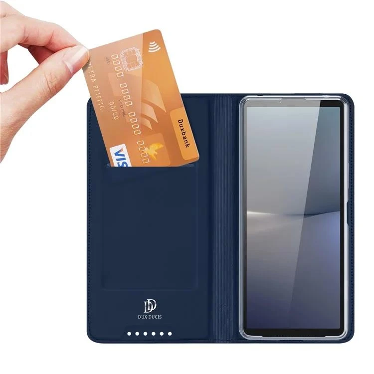 DUX DUCIS Skin Pro Faux Leather Wallet Flip Case For Sony Xperia 10 VI - Blue - Image 2