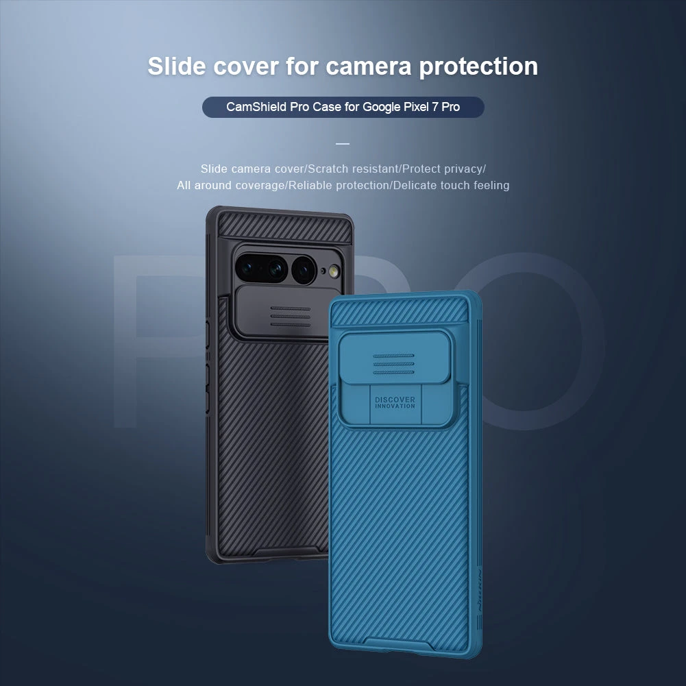 Nillkin CamShield Pro Lens Protector Case For Google Pixel 7 Pro - Blue - Image 3