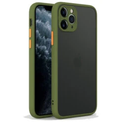 Armoured™ Camera Shield Lite Case Cover For IPhone 14 Pro Max - Green / Orange