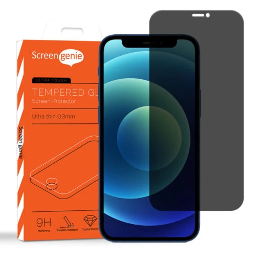 Screen Genie Privacy Tempered Glass Screen Protector For Apple IPhone 12 Pro Max