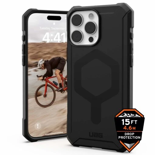 Urban Armor Gear (UAG) Essential Armor MagSafe Tough Case For IPhone 16 Pro Max - Black