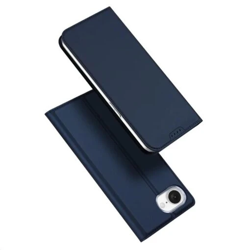 DUX DUCIS Skin Pro Faux Leather Wallet Flip Case For Apple IPhone 16e - Blue