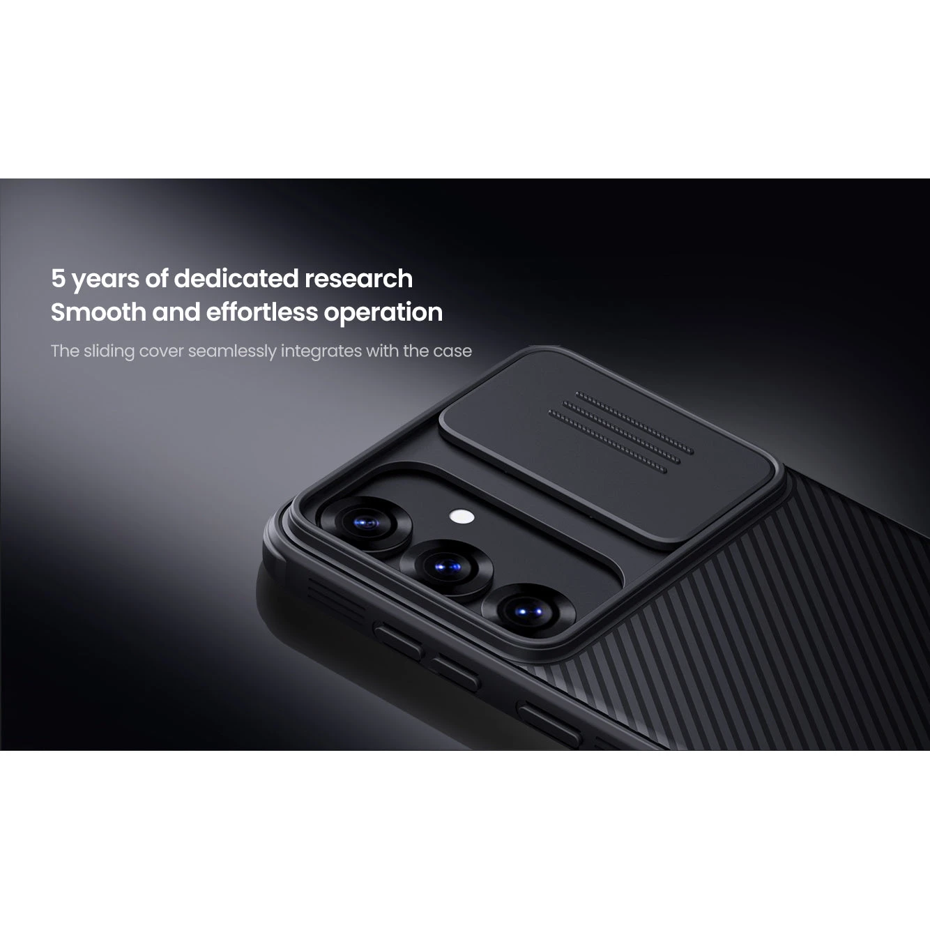 Nillkin CamShield Pro Lens Protector Case Cover For Samsung Galaxy S25+ Plus - Black - Image 4