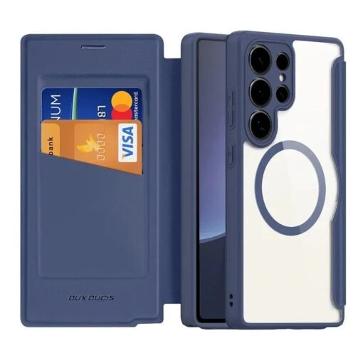 DUX DUCIS Skin X Pro Magnetic Flip Wallet Case For Samsung Galaxy S25 Ultra - Blue