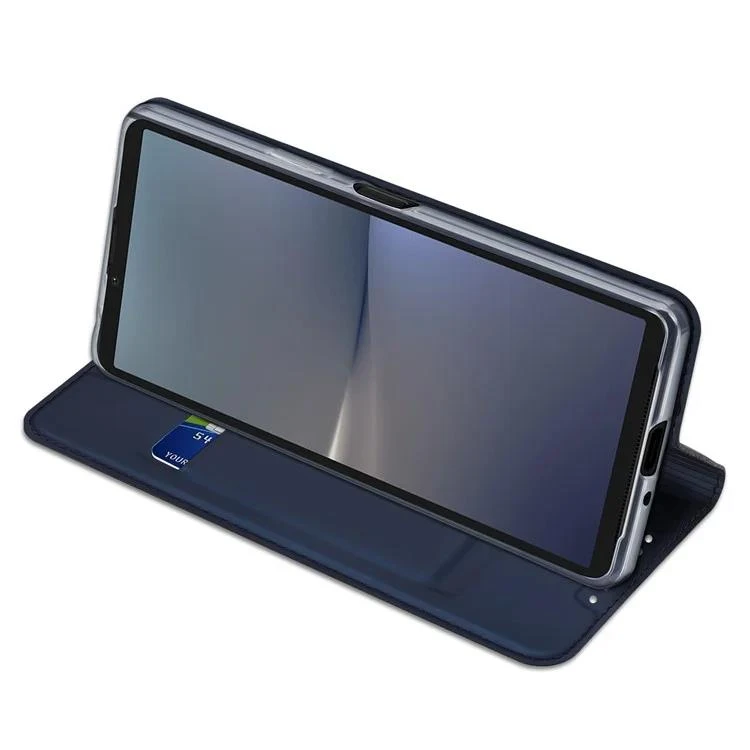 DUX DUCIS Skin Pro Faux Leather Wallet Flip Case For Sony Xperia 10 VI - Blue - Image 7