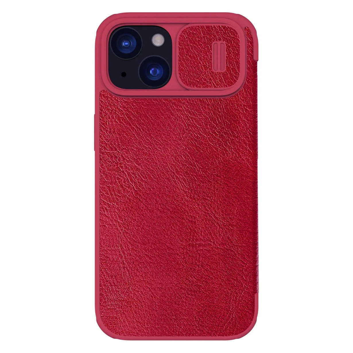 Nillkin Qin Pro Faux Leather Camera Lens Protector Case For Apple IPhone 15 - Red - Image 2