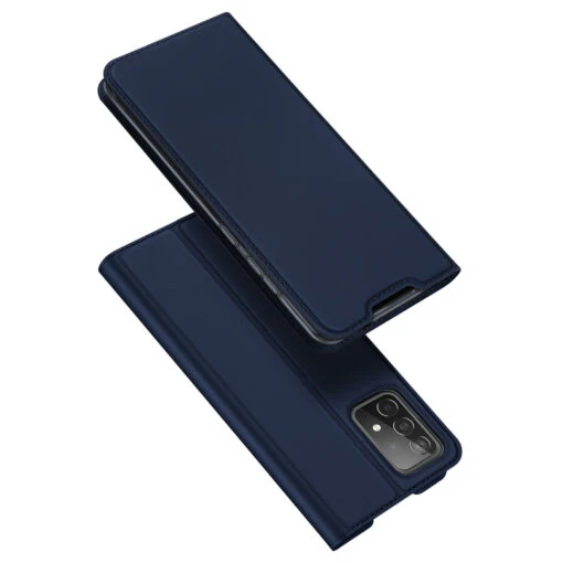 DUX DUCIS Skin Pro Faux Leather Wallet Flip Case For Samsung Galaxy A73 5G - Blue