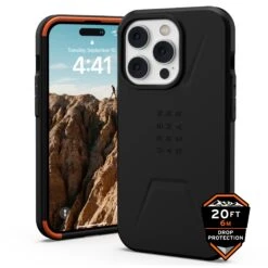 Urban Armor Gear (UAG) Civilian MagSafe Tough Case For Apple IPhone 14 Pro - Black